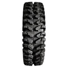 Full tread pattern view of the high performance MRT Whiskey Runner Mud and Swamp UTV radial 8-ply tire, featuring deep angled directional bar lugs and extreme wet mud traction, available in 35x10R15 size, built with strength and weight optimization.