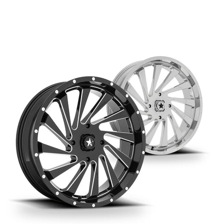 MSA Blade (M46) UTV wheel in every finish: gloss black milled and chrome