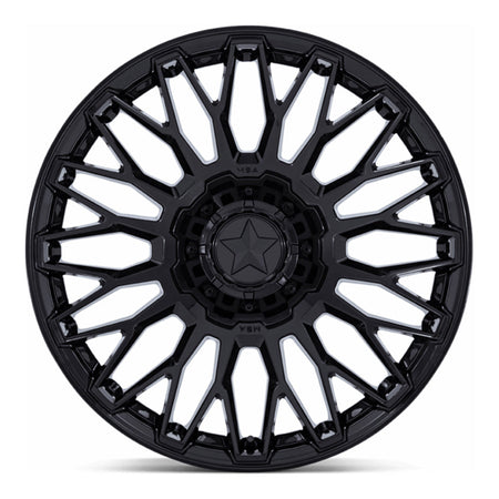 MSA Clubber (M50) UTV wheel in gloss black, straight-on face view