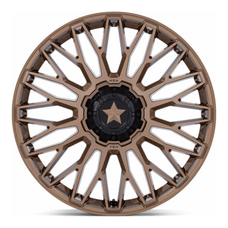 MSA Clubber (M50) UTV wheel in matte bronze, straight-on face view