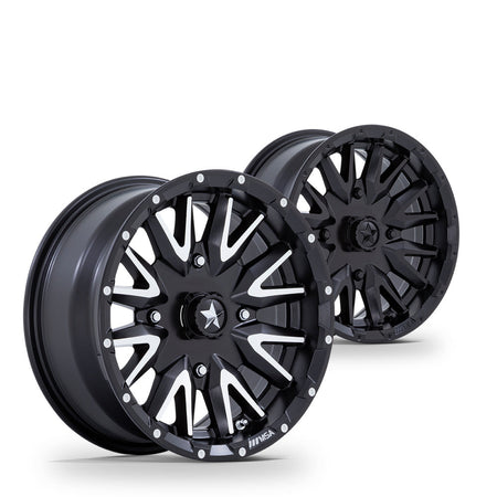 MSA Creed (M49) UTV wheel in every finish: matte black machined and matte black