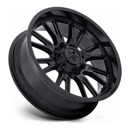 MSA Thunderlips (M51) UTV wheel in matte black, side angle showing the barrel and lip