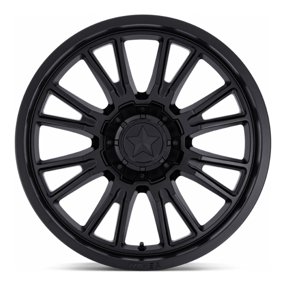 MSA Thunderlips (M51) UTV wheel in matte black, straight-on face view