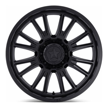 MSA Thunderlips (M51) UTV wheel in matte black, straight-on face view