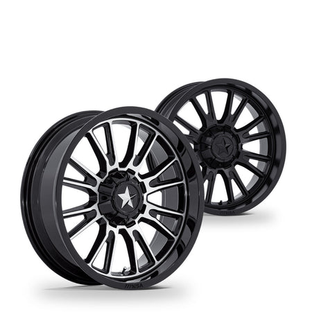 MSA Thunderlips (M51) UTV wheel in every finish: gloss black machined and matte black