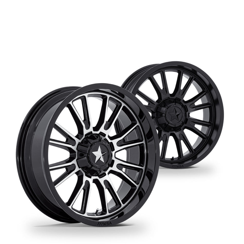 MSA Thunderlips (M51) UTV wheel in every finish: gloss black machined and matte black