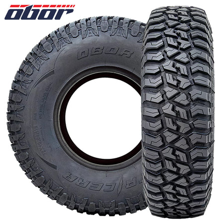 Main product photo of the high performance 8-ply steel belted radial (SBR) Obor Tricera UTV and SXS tire, featuring lightweight design, high traction desert and competition compound and tread pattern, and premium construction high quality UTV tire all-terrain design, for sale by Ride or Die Tire.