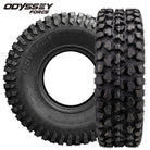 Main product listing photo of the highly capable and great value line of Odyssey Force Blaster 8-ply nylon radial UTV and SXS all-terrain tires, designed with tough sidewalls and high traction design for general trail and road riding, sold by Ride or Die Tire.