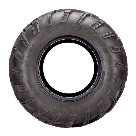 Sidewall view of the 440 MAG all-terrain directional lug design 6-ply tire by OTR.