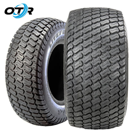 Main product listing photo of the OTR Litefoot lawn and turf tire, available in 4-ply or 6-ply bias construction, with standard or tire liner models available.