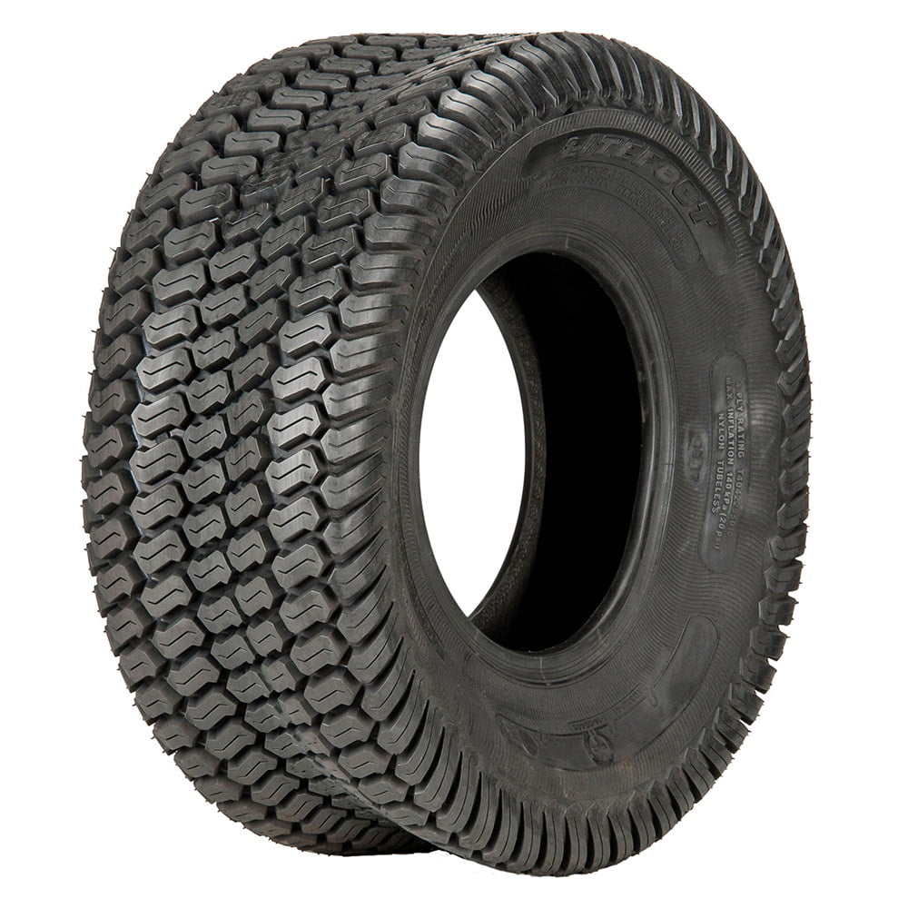 Angled view of a non-installed, loose, deflated OTR Litefoot tire, displaying what the tire looks like when shipped, before being mounted and installed.