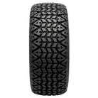 Full tread pattern view of the OTR 350 Mag NDX lineup of heavy duty UTV and Utility tire and wheel assemblies, available in 25x10-14 and 26x9-14 sizes with 4-bolt and 5-bolt lug patterns.