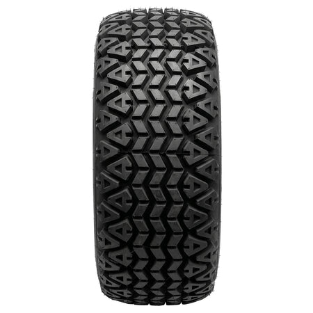 Full tread pattern view of the OTR 350 Mag NDX lineup of heavy duty UTV and Utility tire and wheel assemblies, available in 25x10-14 and 26x9-14 sizes with 4-bolt and 5-bolt lug patterns.