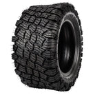 Angled view of the OTR Reaper Turf ZTR, lawn and garden tire, designed as an OEM and aftermarket replacement tire, offering better traction and rugged 4-ply bias construction, available for 8", 10", and 12" rim sizes, all with fast and free shipping from Ride or Die Tire.