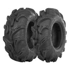 Pair of front and rear ITP Mayhem 6-ply UTV and ATV tires designed for 12" rims - mud and all-terrain style.