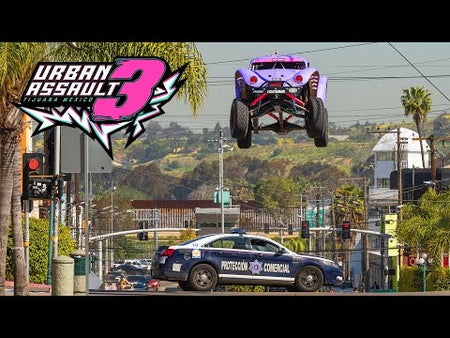 Youtube video of Blake Wilkey in his Urban Assault 3 video through the streets of Mexico on his XComp ATR high performance tires.