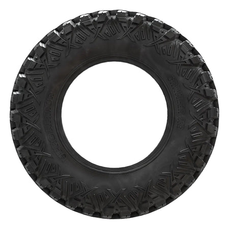 Full sidewall view of the Pro Armor Crawler XG rock and all-terrain high performance utv and sxs radial 8-ply tire, featuring x-mark shoulder and sidewall design.