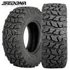 Main product listing photo of the popular Sedona Coyote all terrain tire model for ATV and UTV applications, available in 6-ply and 8-ply construction, as well as bias or radial, a top quality affordable high value sxs tire, offered for sale by Sedona authorized dealer Ride or Die Tire.