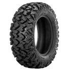 Angled view of the Sedona Rip Saw R/T front 26x9R14 tire, made with rugged 6 or 8-ply radial construction, high traction tread pattern, beefy shoulder lugs, and the durability Sedona tires are known for, made in sizes for 12" and 14" diameter wheels, all sold with free shipping.