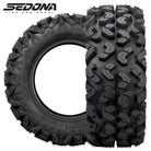 Main product image view of the rugged and dependable 6 or 8-ply radial Sedona Rip Saw R/T tire, designed with a high traction tread pattern and available in most popular sizes, offered for sale with free shipping from Ride or Die Tire, an official Sedona® authorized dealer.