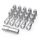 Set of 20 new chrome splined UTV lug nuts with splined key for UTV, ATV, and SXS applications in a 12mmx1.5, 12x1.25, and 3/8x24 thread pitch, all with fast and free shipping.