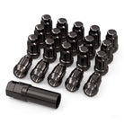 Set of 20 new black splined lug nuts with splined key for UTV, ATV, and SXS applications in a 12mmx1.5 thread pitch, sold with fast and free shipping.