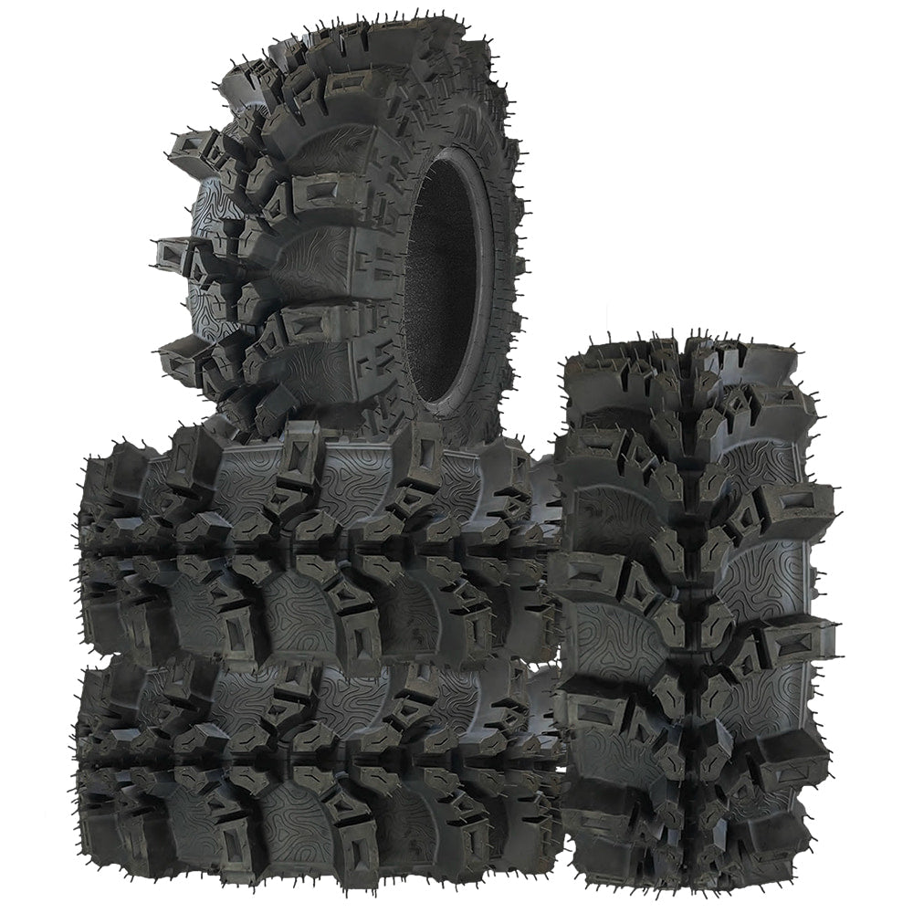 Save money with a full set of 4 Stat FC-318 off-road mud all-terrain SXS and UTV heavy duty 10-Ply bias tires available in 14" and 15" rim sizes, for sale by Ride or Die Tire, and offered with free shipping.