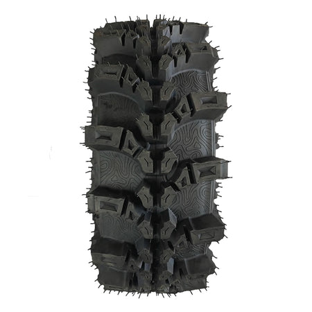 Tread pattern view of the directional deigned, smooth riding, all new Made in the USA Stat FC-318 extreme performance all-terrain UTV tire, offered with free shipping by Ride or Die Tire.