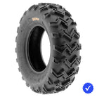 Individual SunF A001 front ATV / Quad / ZTR tire, featuring a high traction zigzag all terrain tread pattern, 6-ply bias construction, and for sale with free shipping, offered as a single replacement tire.