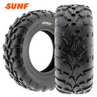 Main listing photo for the SunF AO1O all-terrain, directional, 6-ply bias ATV and UTV tire, featuring tough construction and affordable price point, available in 25x8-12, 25x10-12, 25x11-10, and 25x11-12 sizes, offered for sale by Ride or Die Tire.