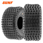 Main listing photo of the SunF 6-ply bias ATV knobby tire, designed with strong construction and classic knobby design, available in rim sizes 6" to 9" and offered individually or in pairs, all with free shipping.