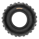 Full sidewall view of the 20x10-9 SunF A022 ATV, Quad, 3-Wheeler rear tire, available for 9-inch rims, and featuring a full color hot press SunF log on the sidewall for great looks, while boasting a load and speed index of 47J.