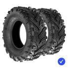 Pair / Set of 2 SunF A024-1 front atv and utv tires in 25x8-12 size, featuring directional mud all-terrain design and 6-ply bias rating, great price and offered with fast and free shipping.