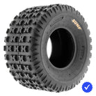 Single rear ATV and Quad racing tire, model SunF A031 in either 18x10-8,  20x11-9, or 22x11-9 individual sizes, featuring 6-ply bias construction and classic tread pattern with high performance design and free shipping from Ride or Die Tire, an authorized SunF retailer and dealer.