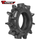 Main high quality product photo view of the all new Terache Aztex XX deep mud and bogger tire, made with 8-ply bias construction, lightweight design, and super deep 2-1/2 to 3 inch deep scoop style lugs, offered in sizes for 14" rims, all offered for sale by Ride or Die Tire.
