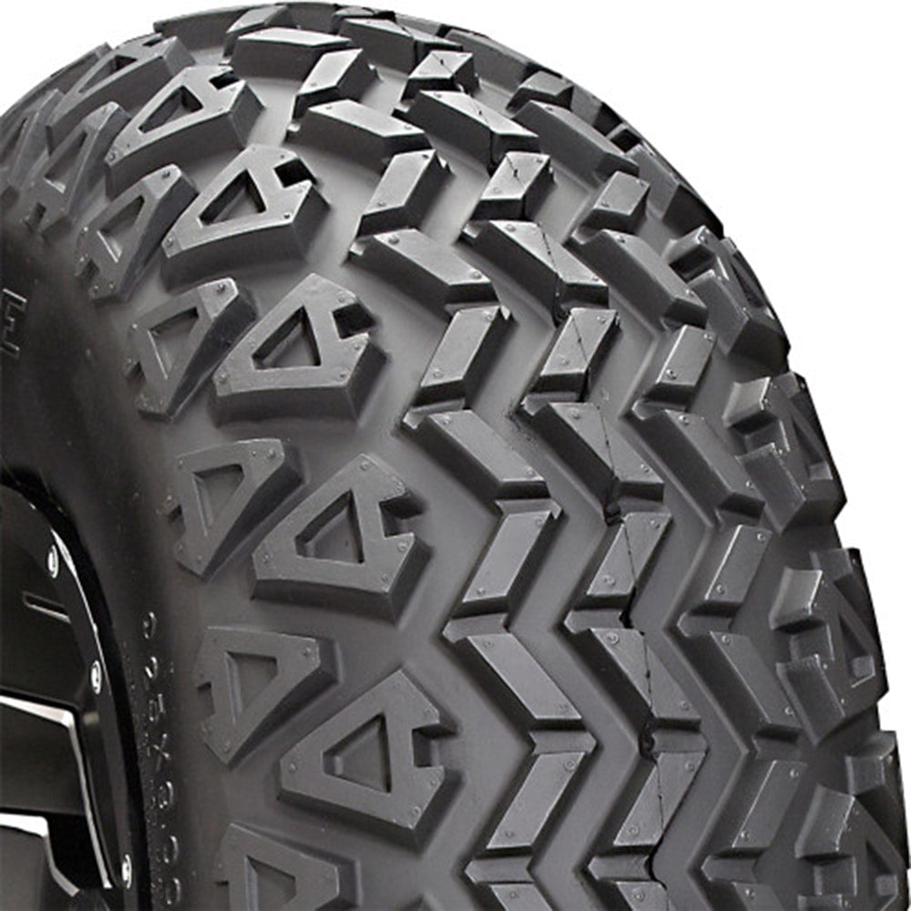 Close up view of tread pattern on 6-ply Carlisle All Trail II all purpose UTV and ATV tire.