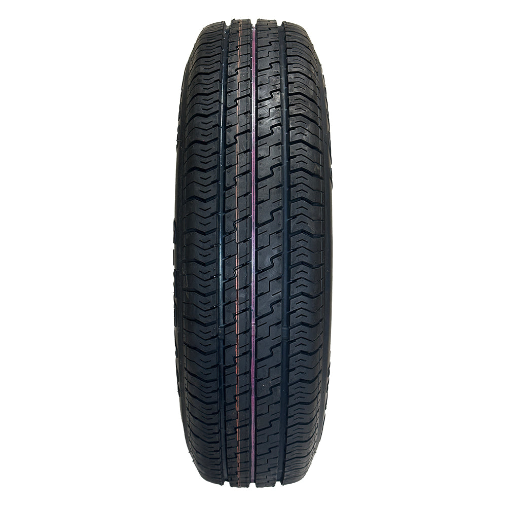 Automotive style tread pattern of 145/80R12 S-Trail Kenda trailer tire, Load Range D.