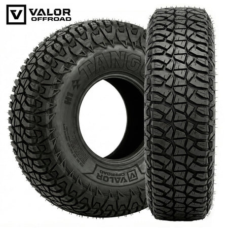 Main product photo view of the Valor Tango Steel Belted Radial UTV and SXS tire, engineered for maximum performance, tread life, and ride comfort for a wide variety of terrains, constructed with segmented mold technology and 8-ply ruggedness, sold by Valor authorized dealer Ride or Die Tire.
