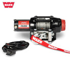 Main product photo of the all new Warn R25 UTV winch with 2,500 lb capacity and 50' steel cable with roller fairlead and 5-year warranty, offered with free shipping by Ride or Die Tire, Part #110025.
