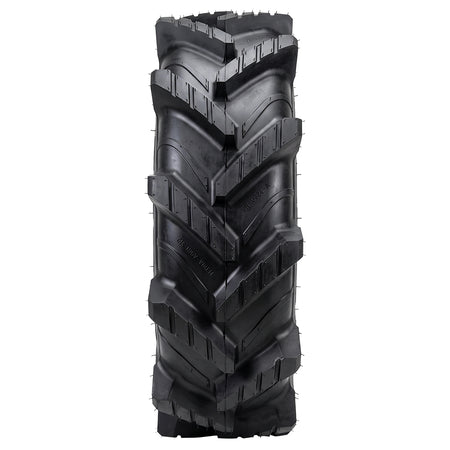 Full tread pattern and lug design view of the extreme mud terrain Wild Boar Razorback M/T UTV, ATV, and SXS swamp tire, featuring 2" deep lug depth and weight saving construction, available for 14" and 20" rims, offered for sale by authorized dealer Ride or Die Tire.