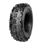 Angled view of tread pattern on ITP Holeshot style Arisux XC Plus ATV replacement tire.