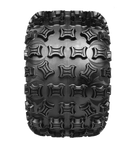 Tread feature on rear XC Plus ATV tire assembly.