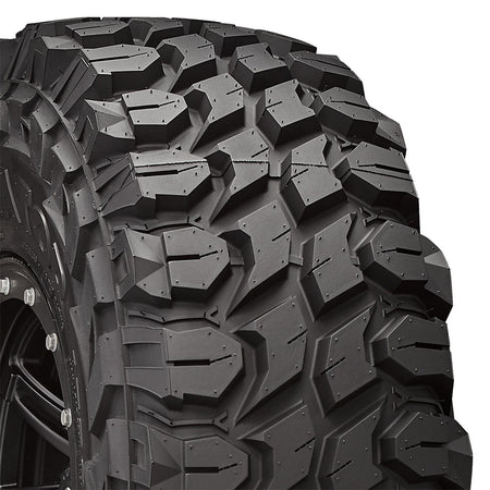 Close up view of the tread details and stepped lug features on the new high performance Xcomp Gladiator ATR side-by-side and UTV tire.